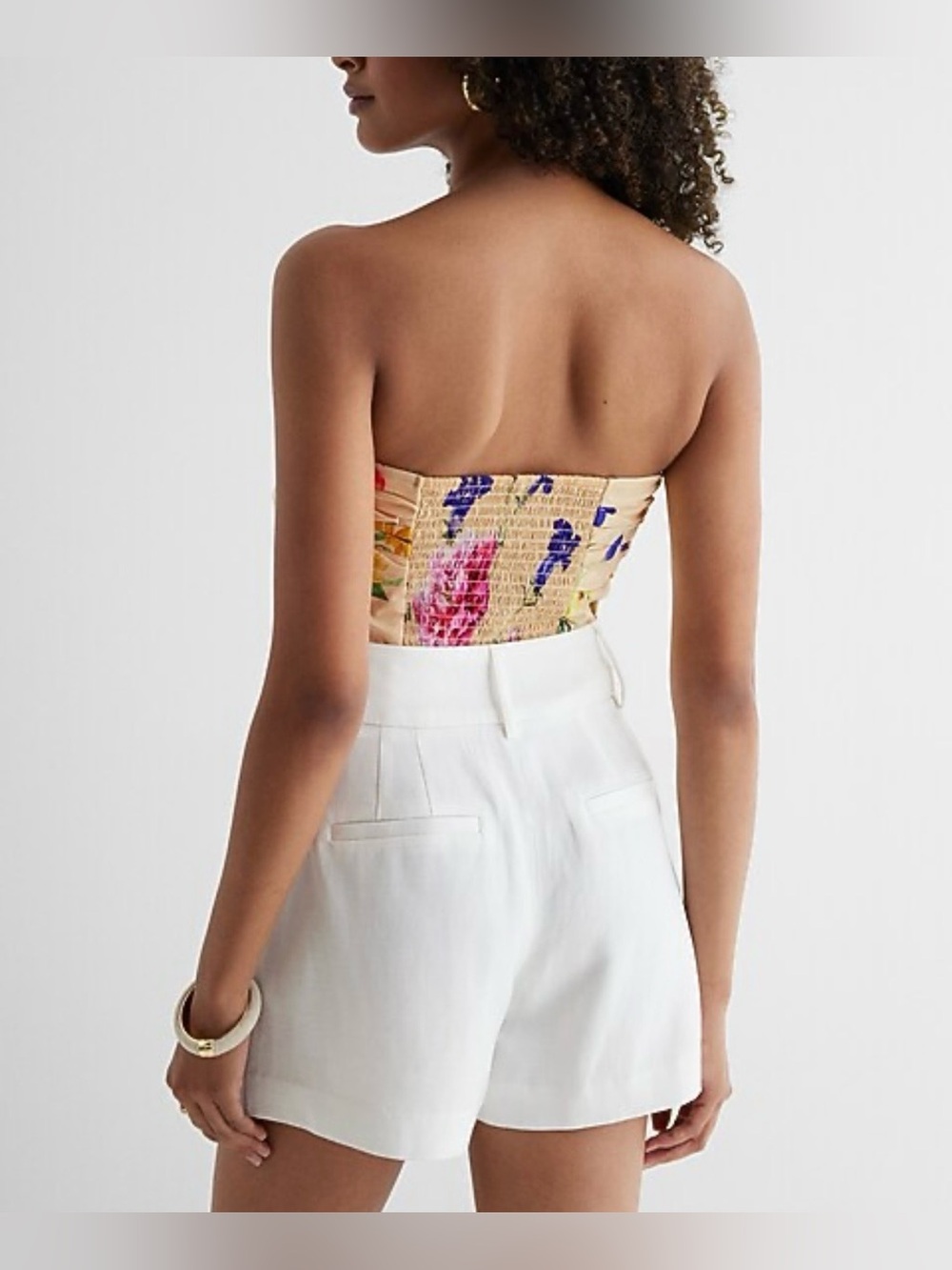 NWT EXPRESS BEAUTIFUL BOTANICAL FLORAL TUBE TOP - Picture 2 of 8